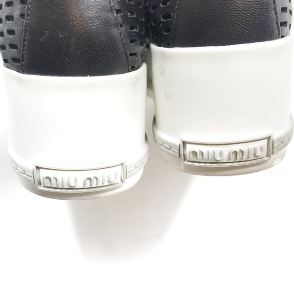 SOLD MIU MIU Metal Cap-Toe Platform Sneaker - Picture 3 of 6